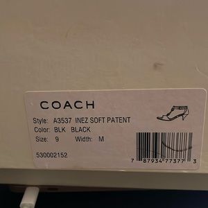 Coach soft patent heels size 9!